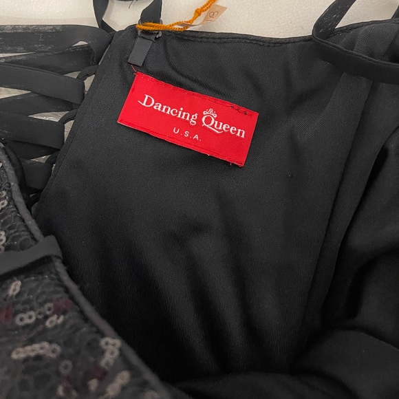 Spectacular cocktail hi-low black dress - Picture 2 of 7